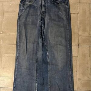 Reworked bootcut baggy jeans size 34x28.5